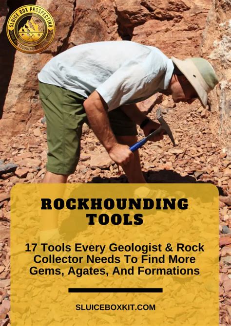 rockhounding tools and equipment.